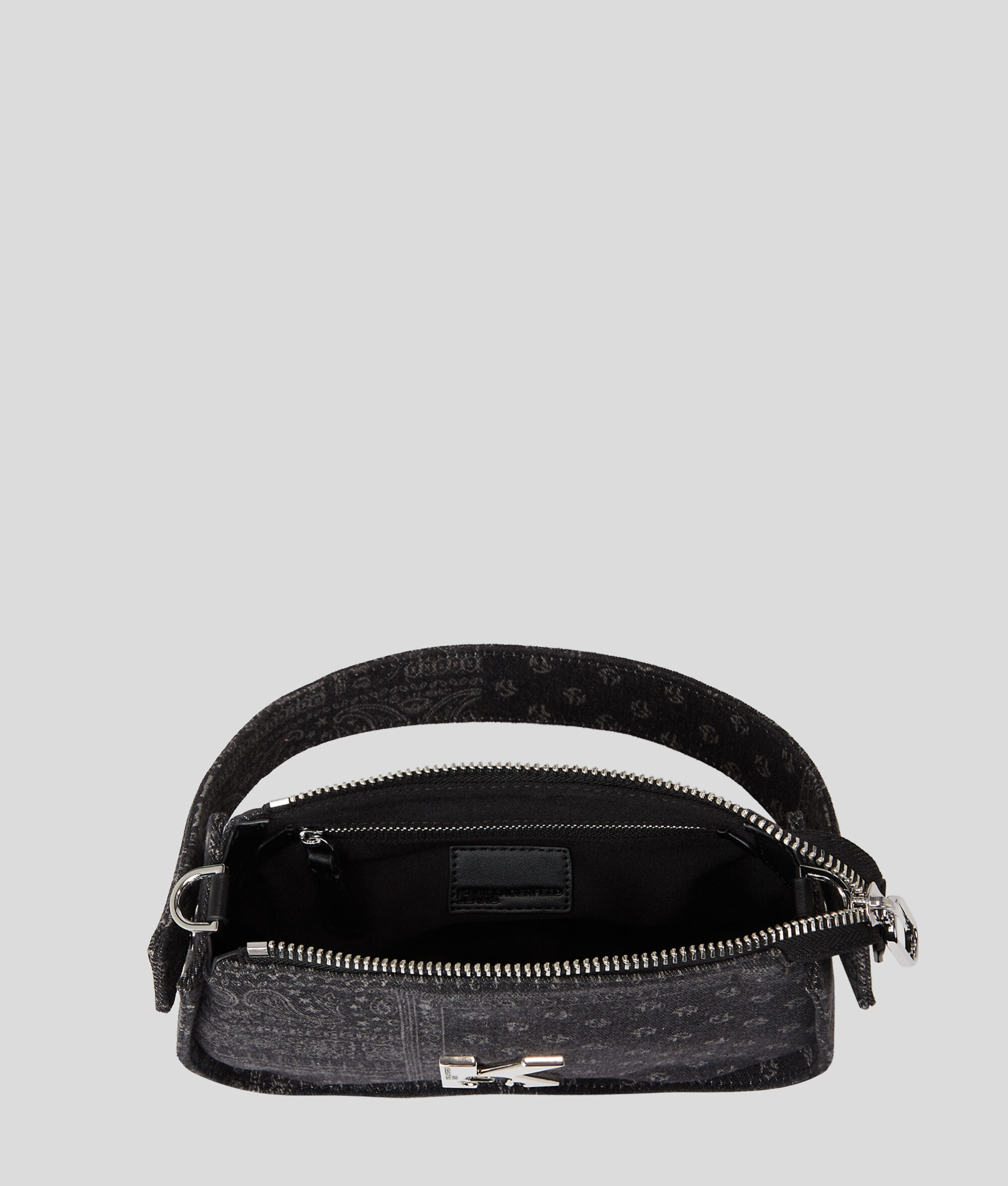 (image for) High-Performance KLJ SUNGLASSES DENIM TOP-HANDLE CROSSBODY BAG